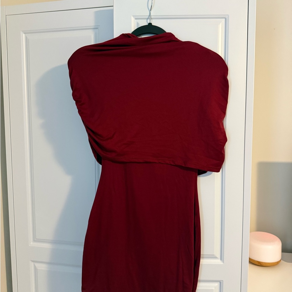 PrettyLittleThing Deep Red Backless Dress